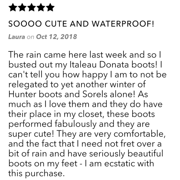 Italeau Donata Booties Weatherproof Blue Leather Sz 8 New Without Box - Picture 3 of 7